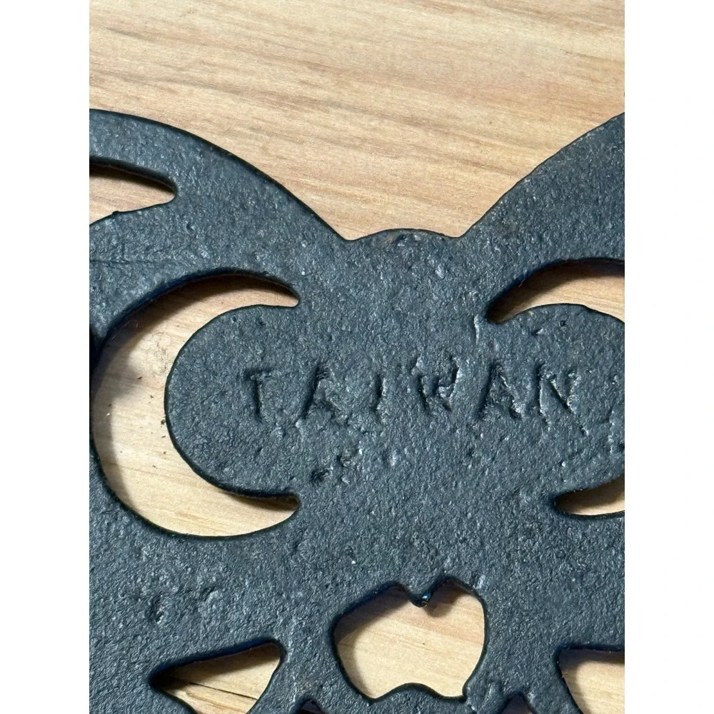 Vintage Owl Trivet Cast Iron Black Retro Cottagecore Country Kitchen Decor